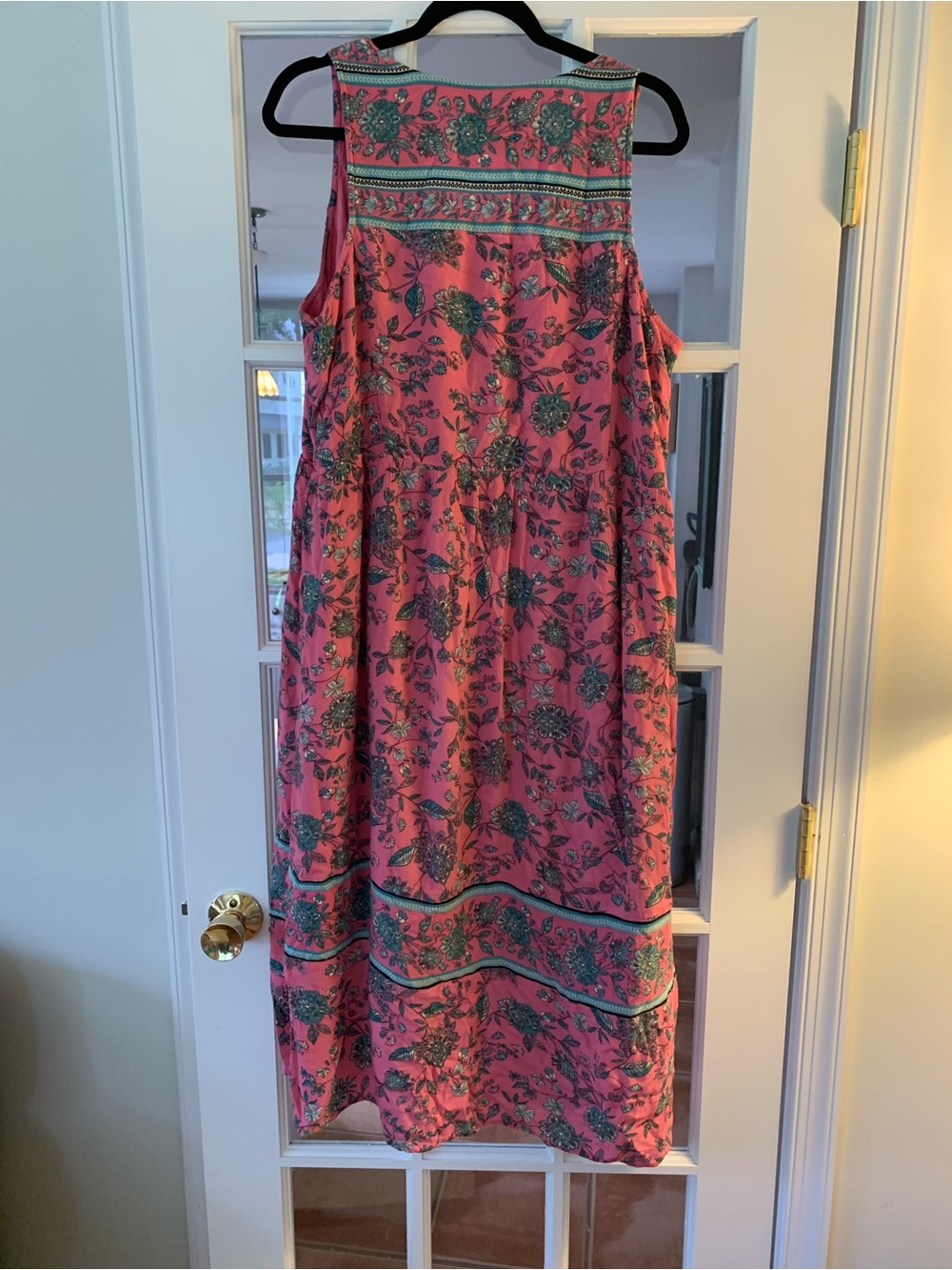 J.Jill Floral Pink Sleeveless Midi Dress size LP - Picture 7 of 7